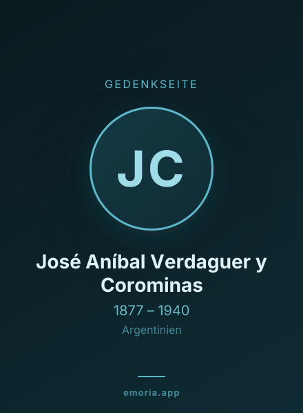 Gedenkportrait von José Aníbal Verdaguer y Corominas