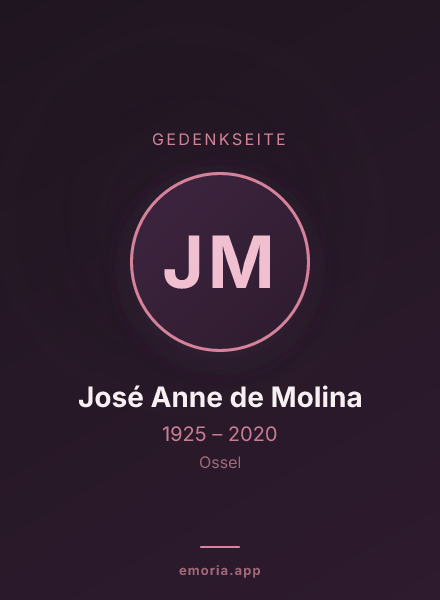 Gedenkportrait von José Anne de Molina