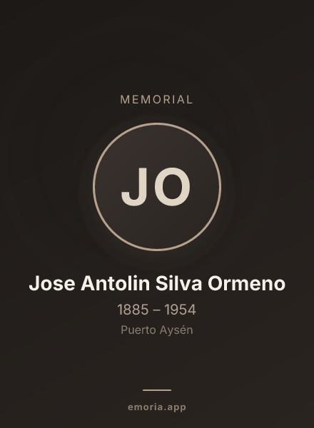 Memorial portrait of Jose Antolin Silva Ormeno