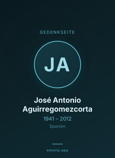Gedenkportrait von José Antonio Aguirregomezcorta