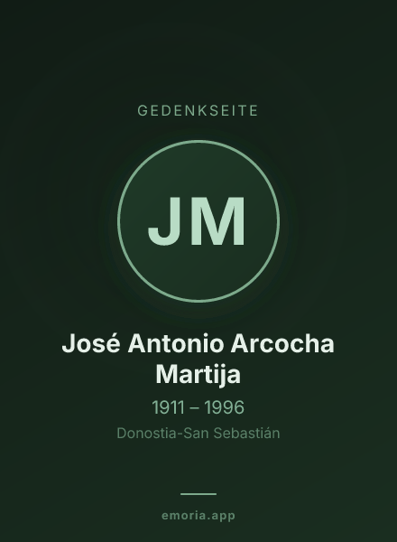Gedenkportrait von José Antonio Arcocha Martija