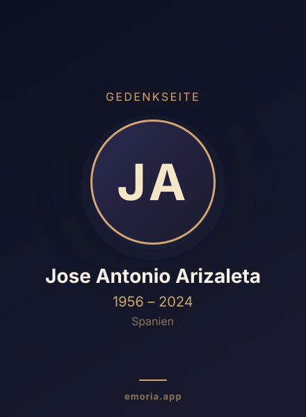Gedenkportrait von Jose Antonio Arizaleta