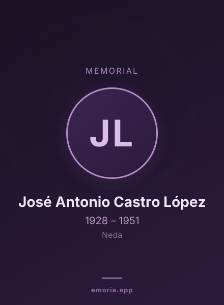 Memorial portrait of José Antonio Castro López