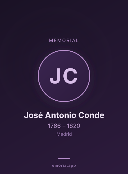 Memorial portrait of José Antonio Conde