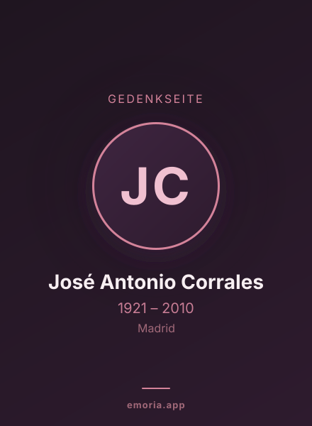 Gedenkportrait von José Antonio Corrales