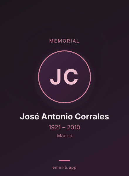 Memorial portrait of José Antonio Corrales