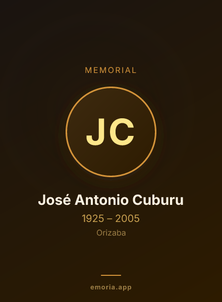 Memorial portrait of José Antonio Cuburu