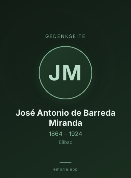 Gedenkportrait von José Antonio de Barreda Miranda