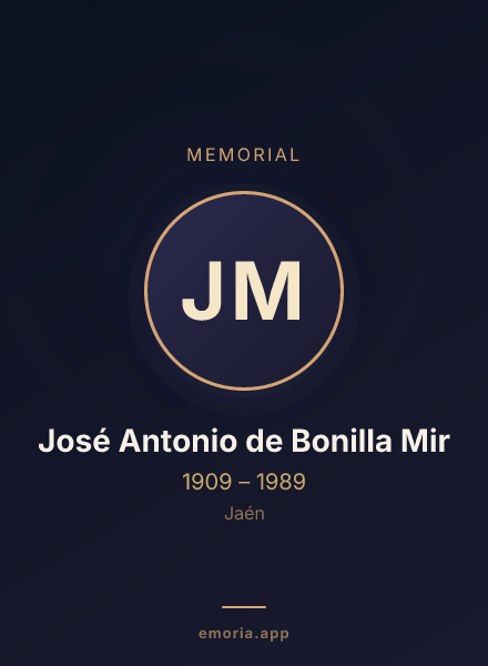 Memorial portrait of José Antonio de Bonilla Mir