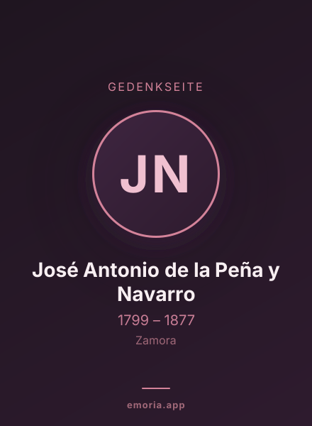 Gedenkportrait von José Antonio de la Peña y Navarro