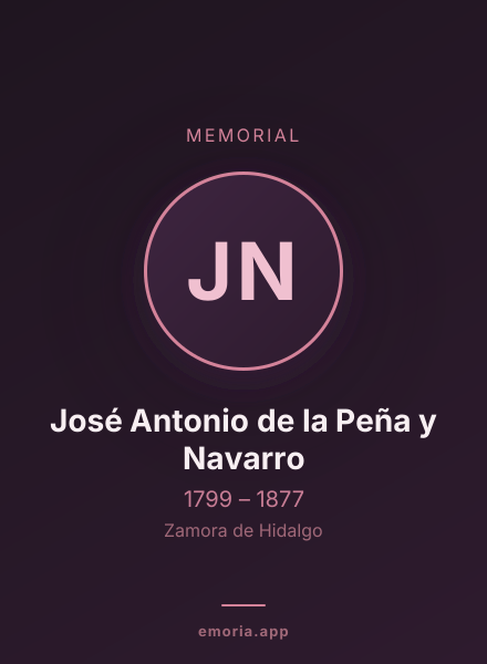 Memorial portrait of José Antonio de la Peña y Navarro