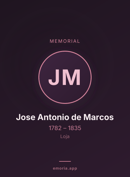 Memorial portrait of Jose Antonio de Marcos