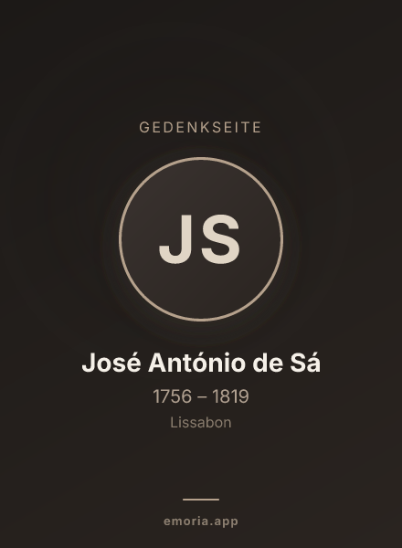 Gedenkportrait von José António de Sá
