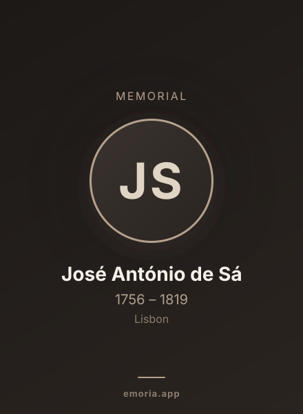 Memorial portrait of José António de Sá