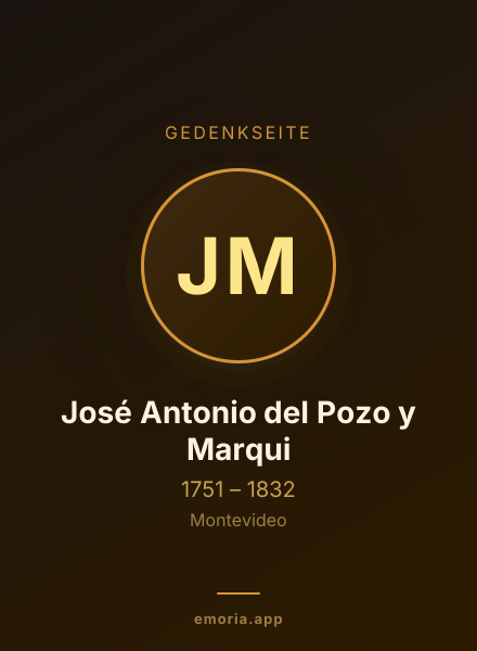 Gedenkportrait von José Antonio del Pozo y Marqui