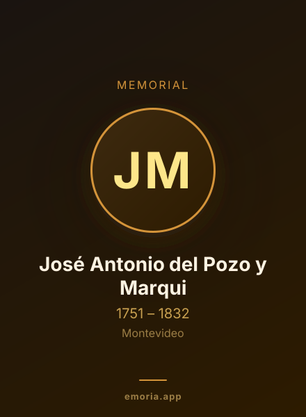 Memorial portrait of José Antonio del Pozo y Marqui