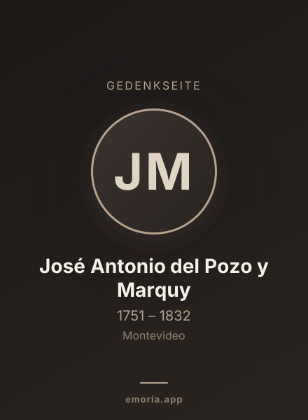 Gedenkportrait von José Antonio del Pozo y Marquy