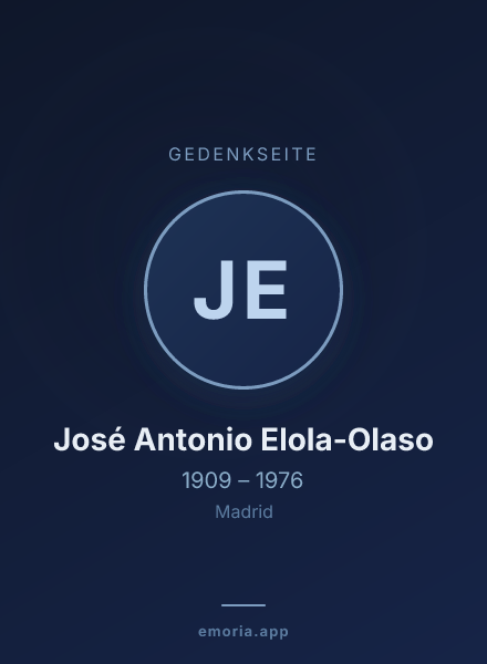 Gedenkportrait von José Antonio Elola-Olaso