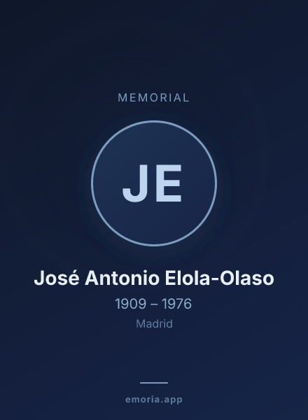 Memorial portrait of José Antonio Elola-Olaso