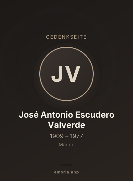 Gedenkportrait von José Antonio Escudero Valverde