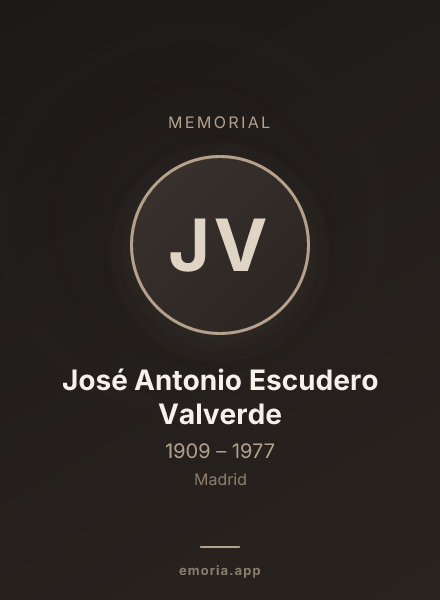 Memorial portrait of José Antonio Escudero Valverde