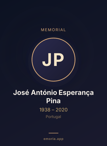 Memorial portrait of José António Esperança Pina