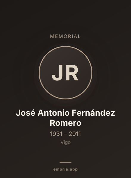 Memorial portrait of José Antonio Fernández Romero