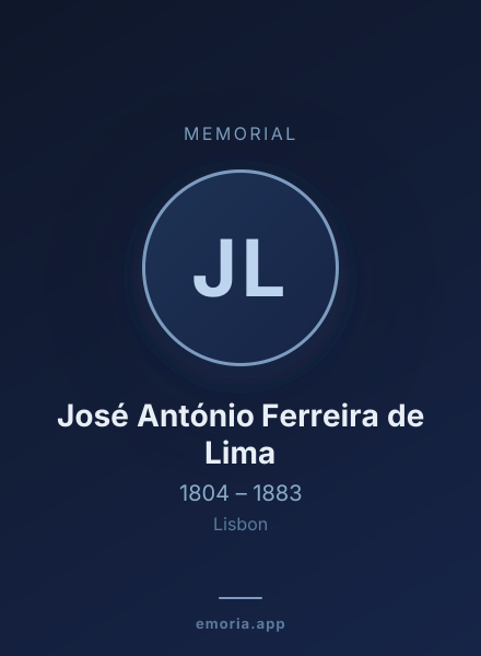 Memorial portrait of José António Ferreira de Lima