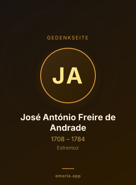 Gedenkportrait von José António Freire de Andrade