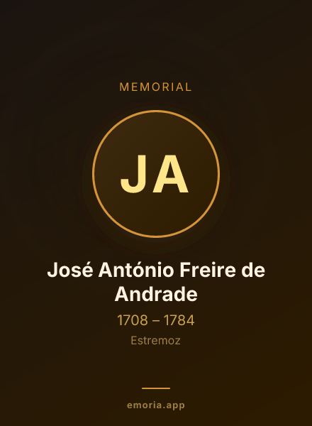 Memorial portrait of José António Freire de Andrade