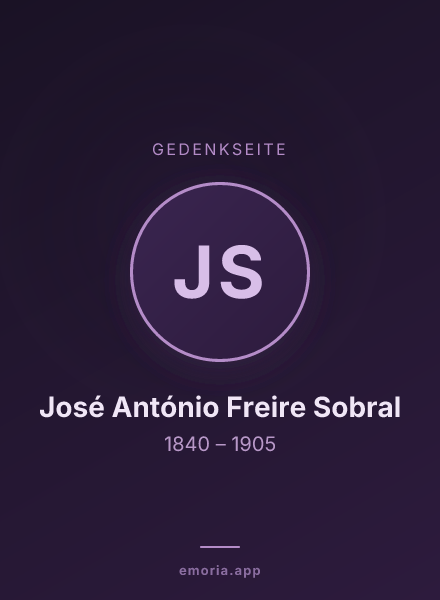 Gedenkportrait von José António Freire Sobral