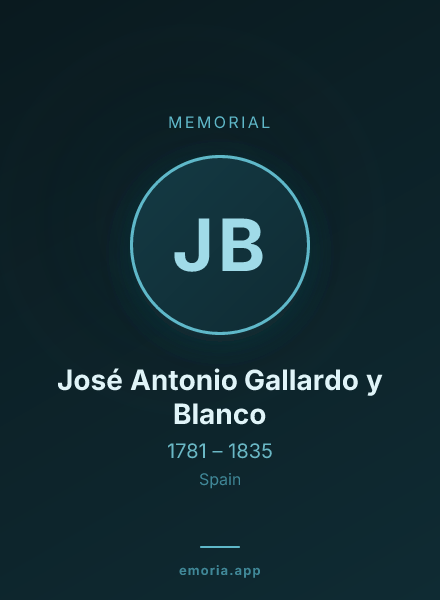 Memorial portrait of José Antonio Gallardo y Blanco