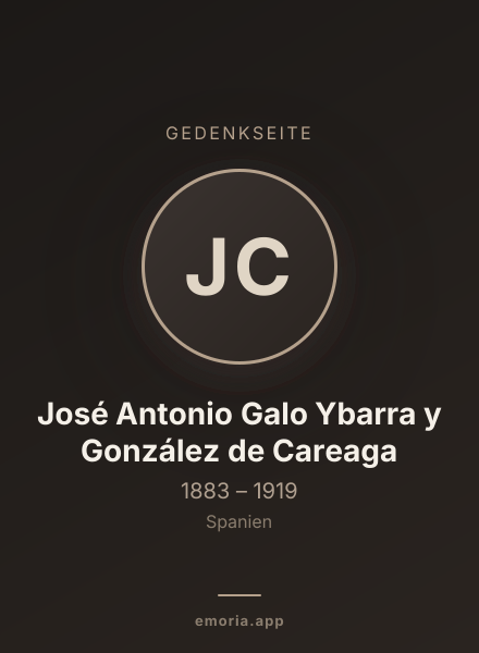 Gedenkportrait von José Antonio Galo Ybarra y González de Careaga