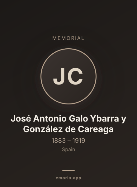 Memorial portrait of José Antonio Galo Ybarra y González de Careaga