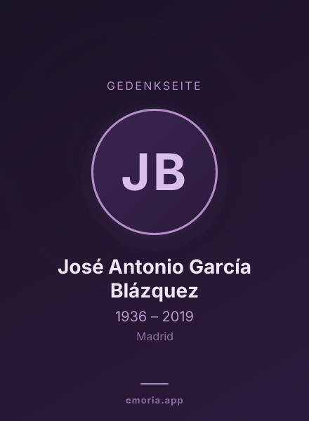 Gedenkportrait von José Antonio García Blázquez