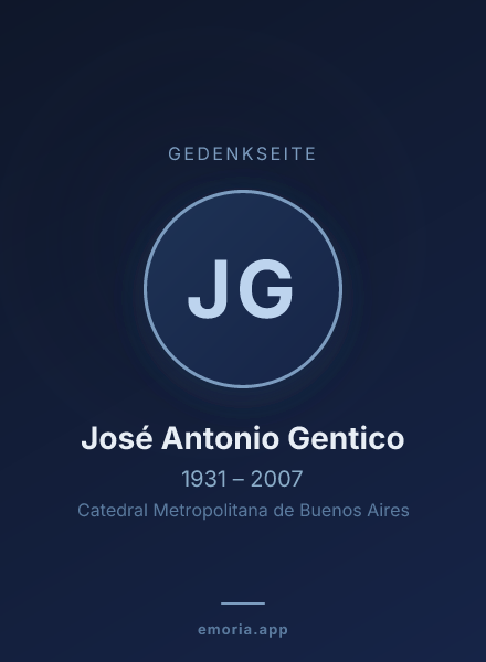 Gedenkportrait von José Antonio Gentico