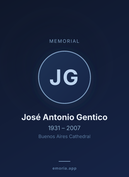 Memorial portrait of José Antonio Gentico