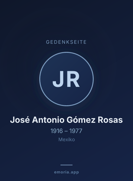 Gedenkportrait von José Antonio Gómez Rosas