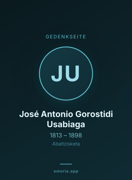 Gedenkportrait von José Antonio Gorostidi Usabiaga