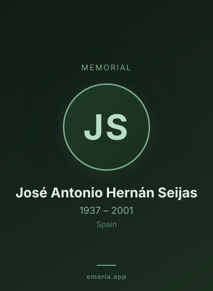 Memorial portrait of José Antonio Hernán Seijas