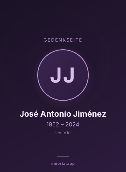 Gedenkportrait von José Antonio Jiménez