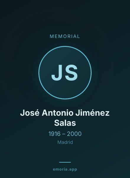Memorial portrait of José Antonio Jiménez Salas