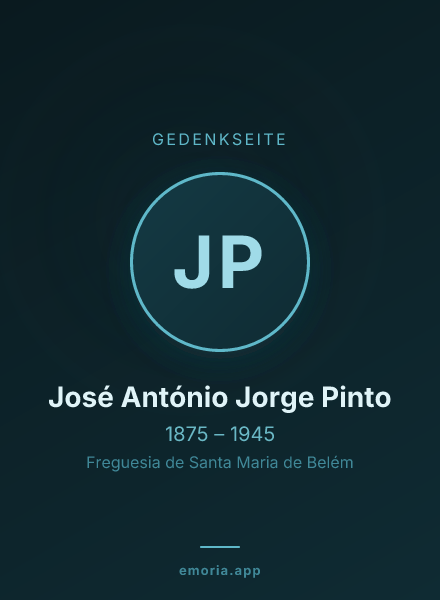 Gedenkportrait von José António Jorge Pinto