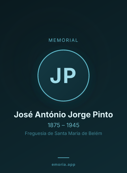 Memorial portrait of José António Jorge Pinto