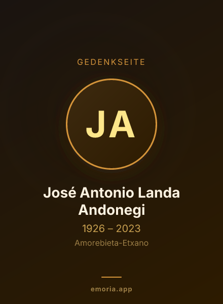 Gedenkportrait von José Antonio Landa Andonegi