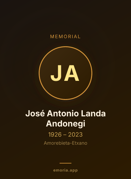 Memorial portrait of José Antonio Landa Andonegi