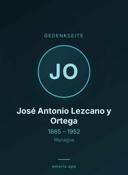 Gedenkportrait von José Antonio Lezcano y Ortega