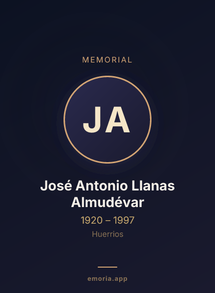 Memorial portrait of José Antonio Llanas Almudévar