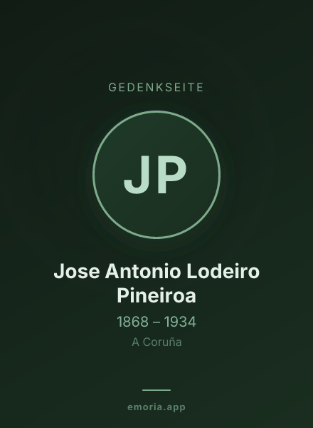 Gedenkportrait von Jose Antonio Lodeiro Pineiroa