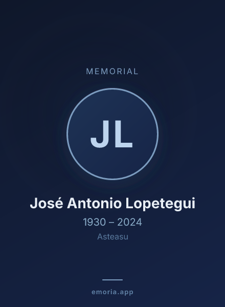 Memorial portrait of José Antonio Lopetegui
